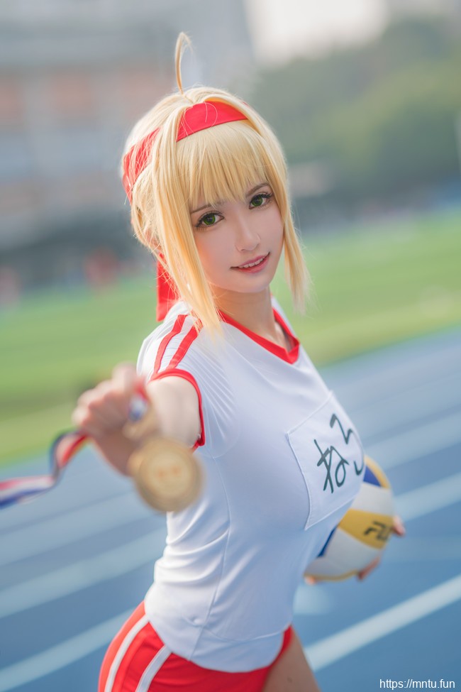 清纯少女鳗鱼霏儿COS扮演Fate-Extra尼禄美图