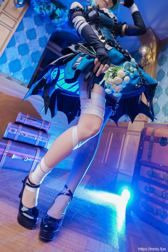 台湾萌系美少女ElyEE子COS刀剑神域哥特风朝田诗乃