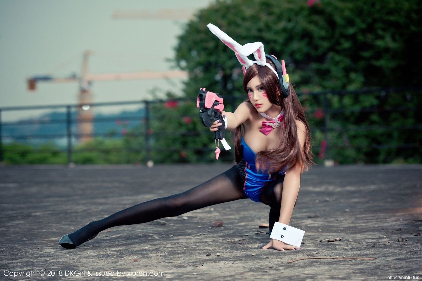 御女郎性感女神萌宝儿BoA黑丝美腿COS守望先锋美少女Dva