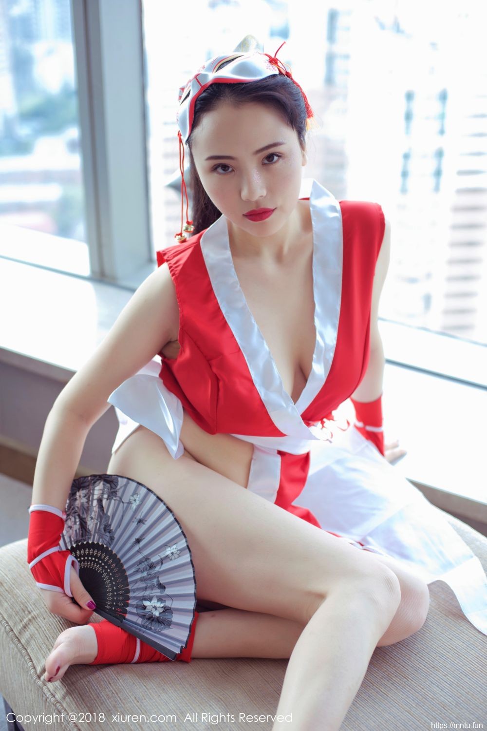 秀人网新晋模特瑞瑞ruirui天然大胸COSPLAY不知火舞美图