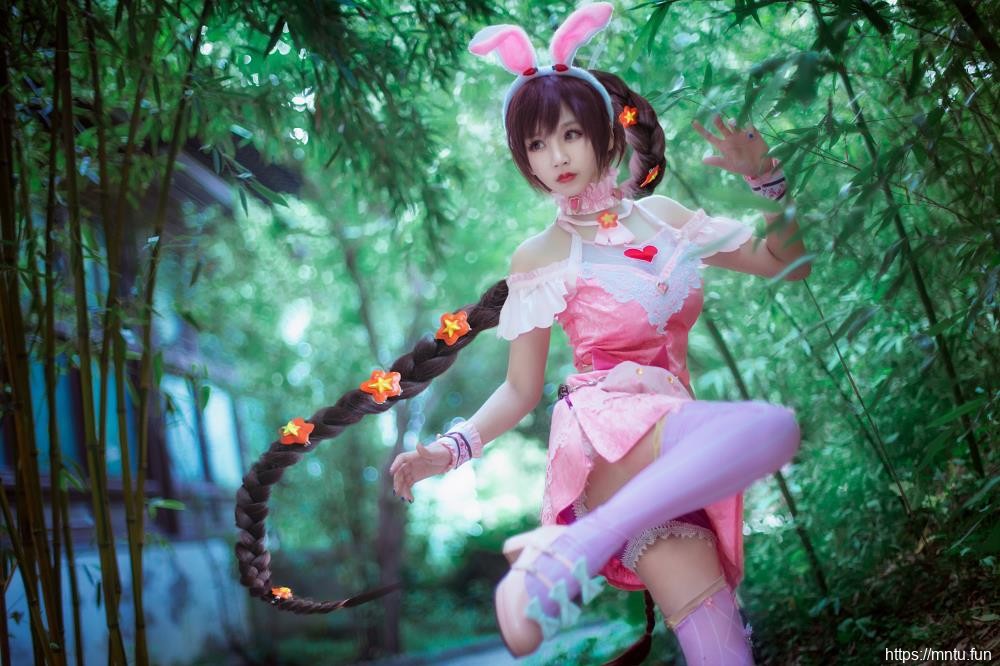 萌系萝莉汐兔子COSPLAY斗罗大陆美女主角小舞