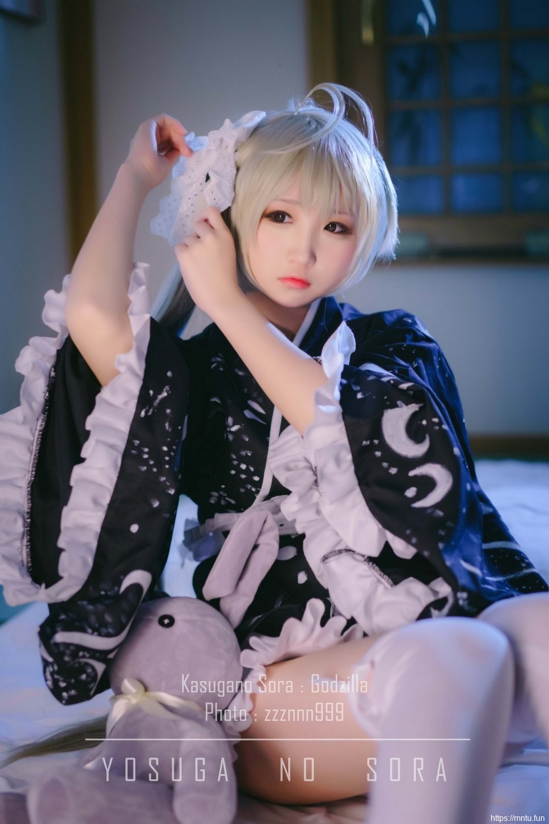 可爱萌妹子身穿和服cosplay动漫美女春日野穹
