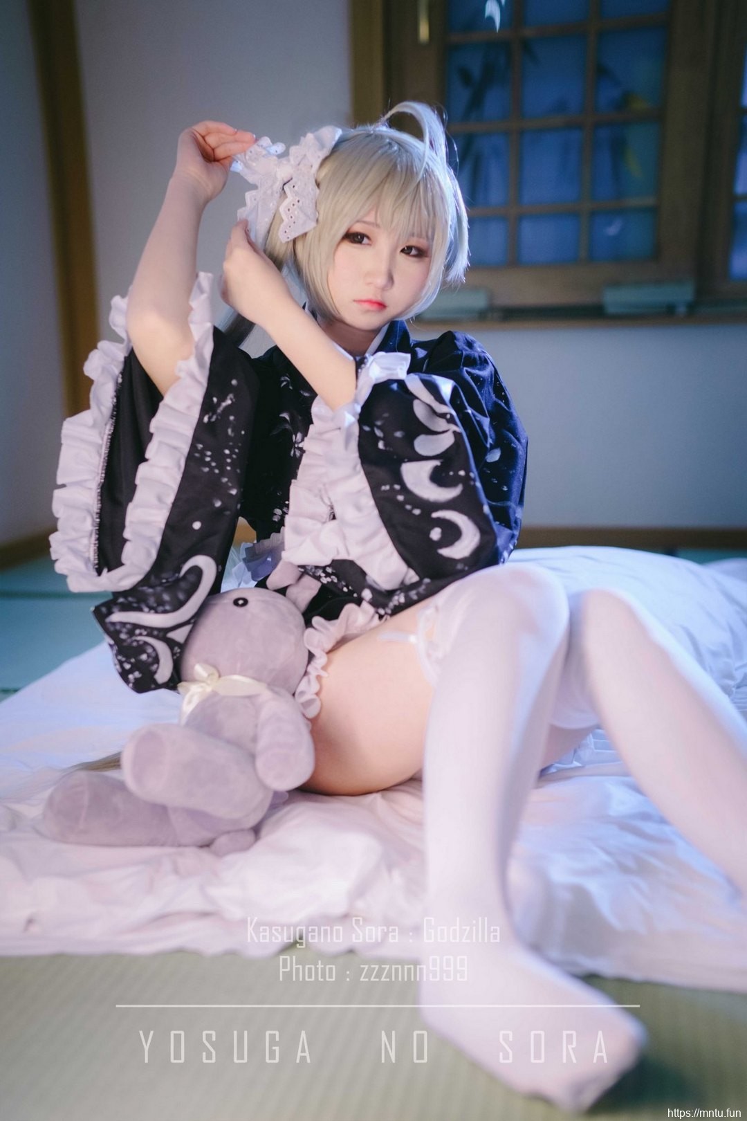 可爱萌妹子身穿和服cosplay动漫美女春日野穹