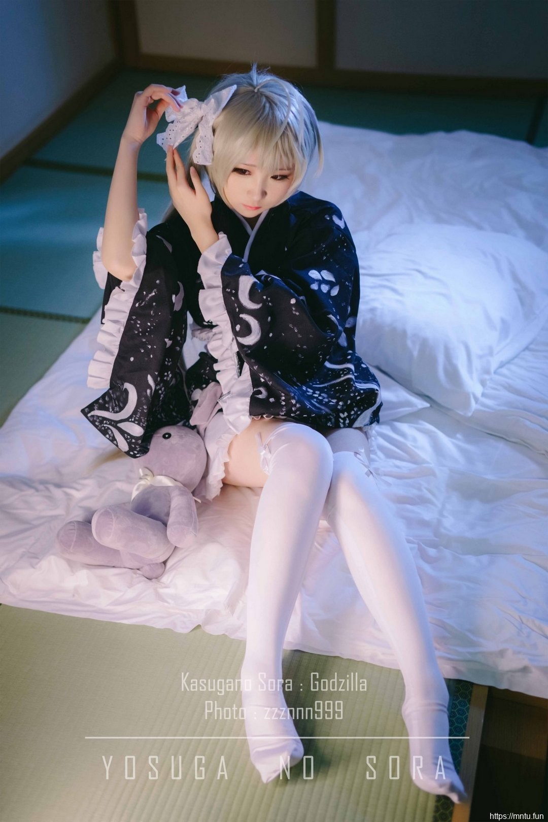可爱萌妹子身穿和服cosplay动漫美女春日野穹