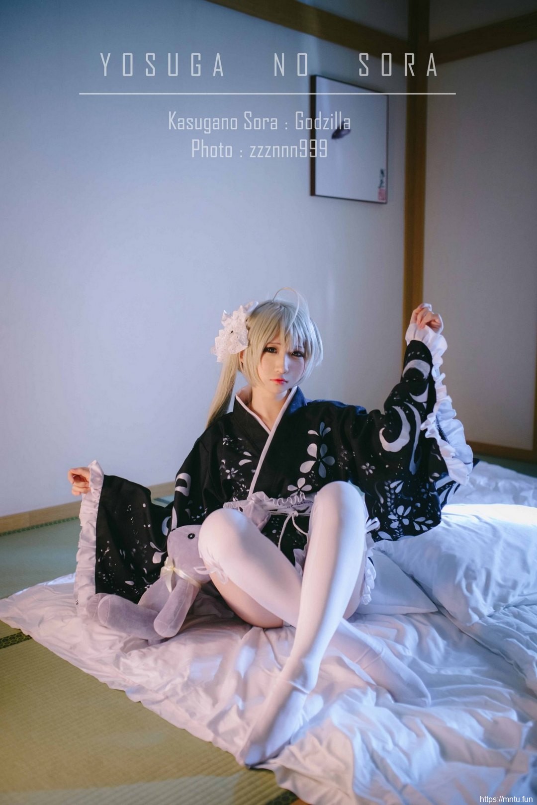 可爱萌妹子身穿和服cosplay动漫美女春日野穹