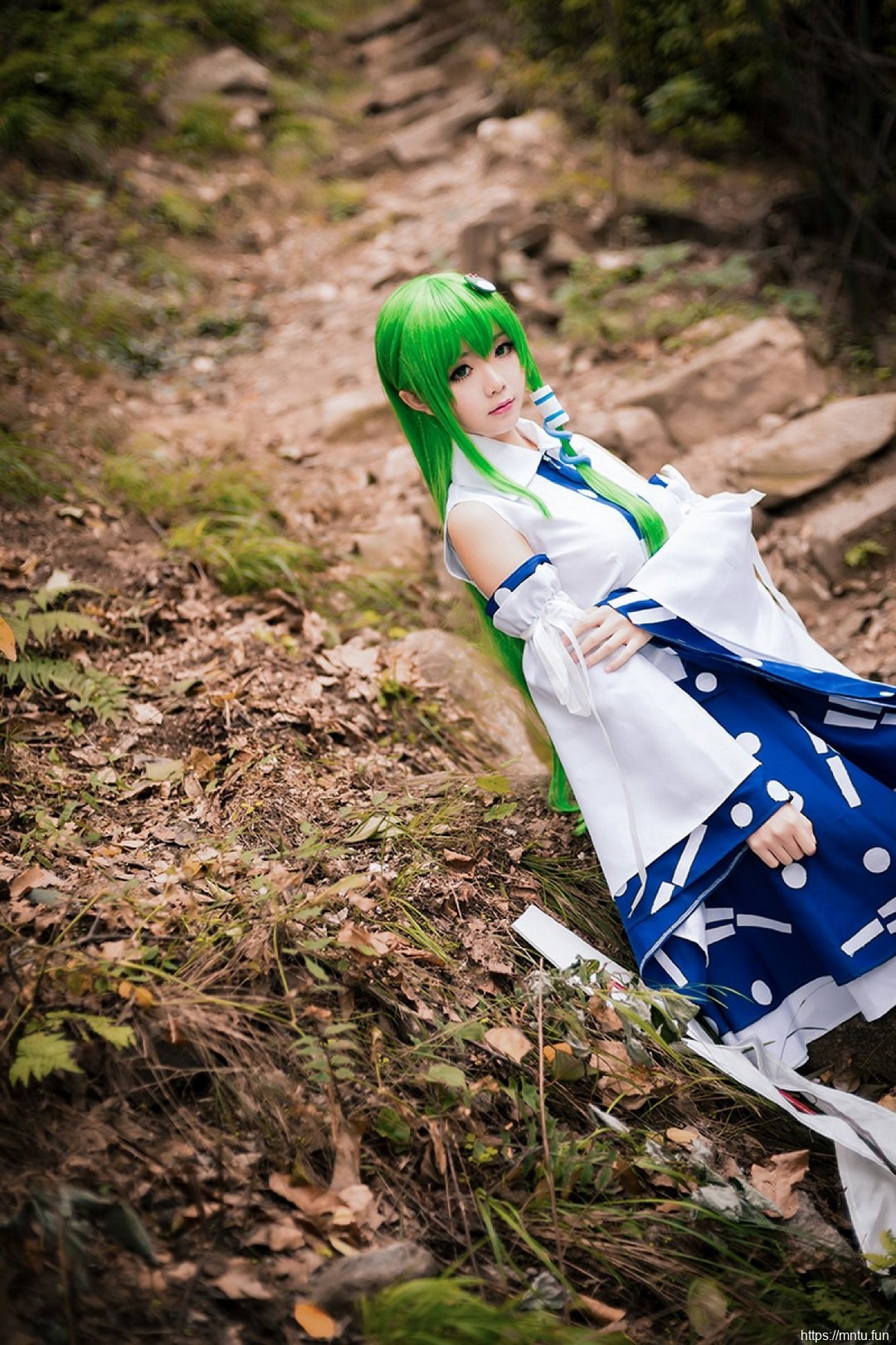 和服美女cosplay东方Project动漫角色东风谷早苗