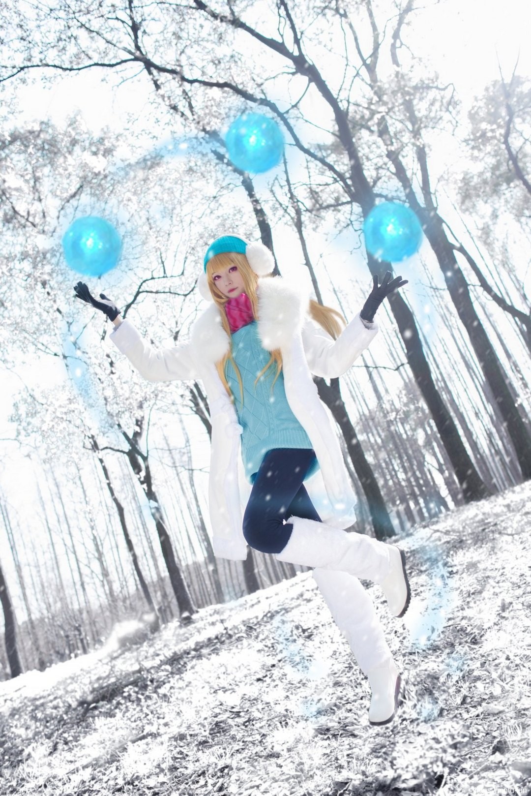 身材高挑冰雪美女cosplay英雄联盟辛德拉