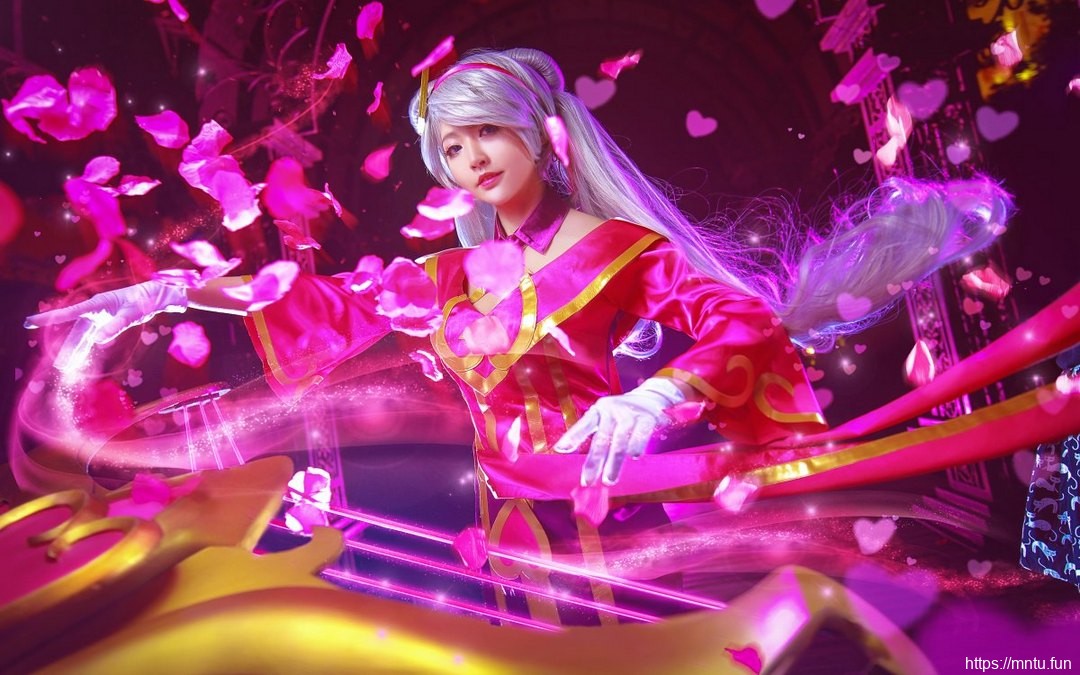 诱人美女御姐性感低胸裙cosplay英雄联盟琴瑟仙女娑娜