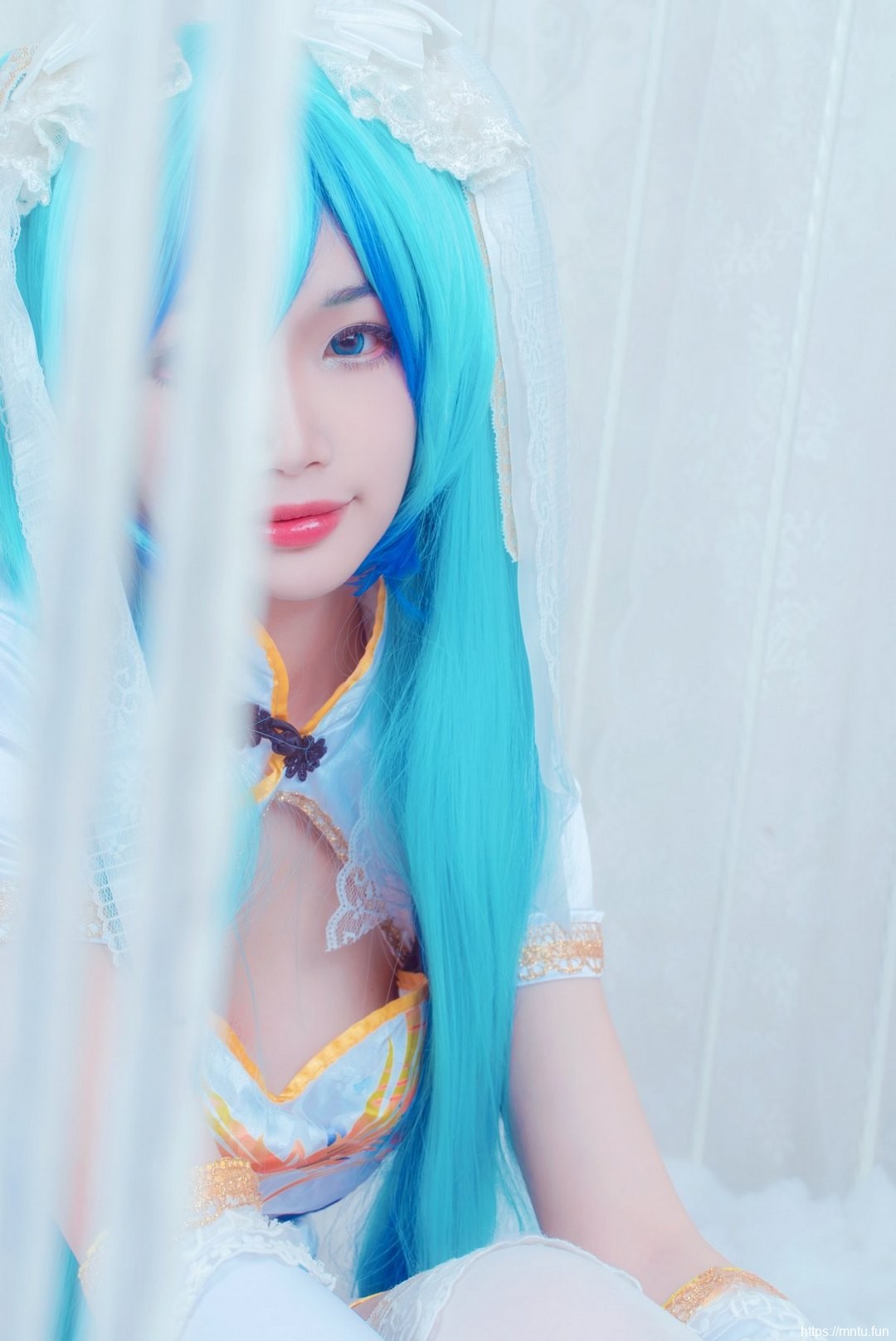 性感美女姐妹花cosplay初音未来vs洛天依