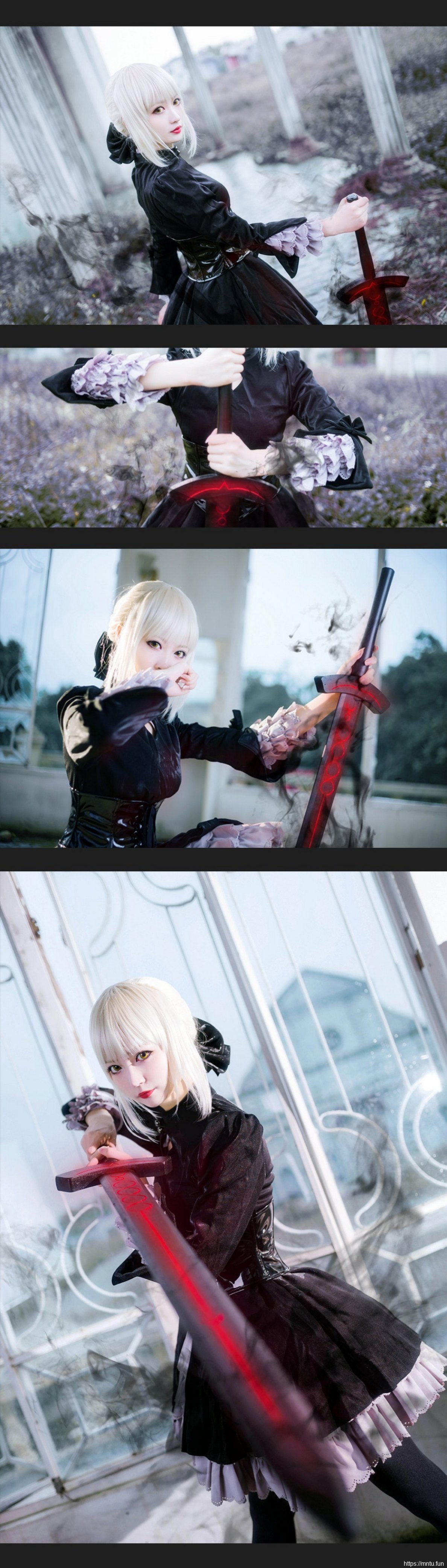 白皙美少女cosplay动漫人物亚瑟王肤如凝脂