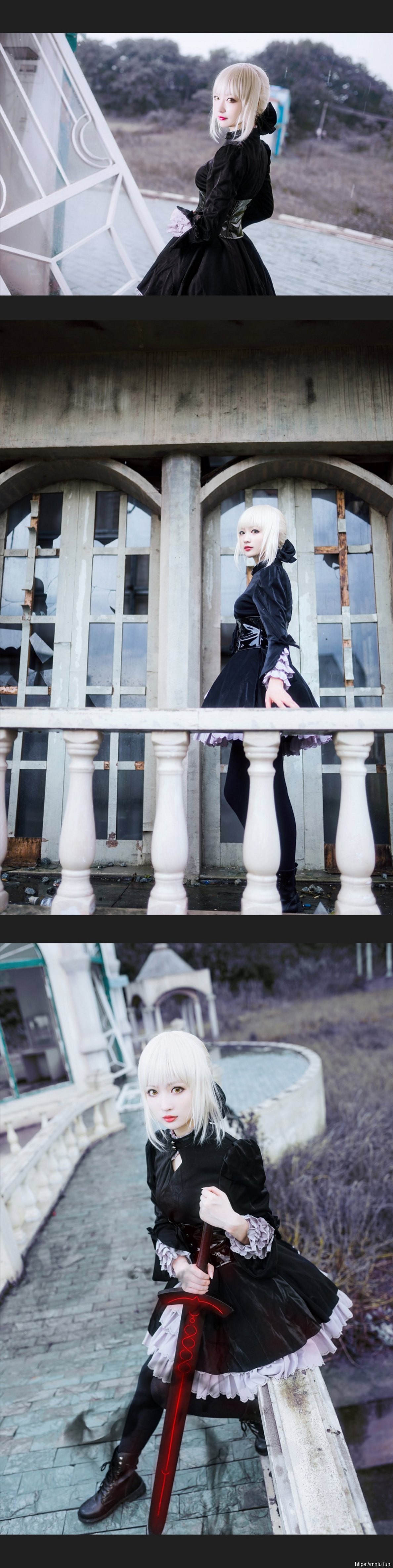 白皙美少女cosplay动漫人物亚瑟王肤如凝脂