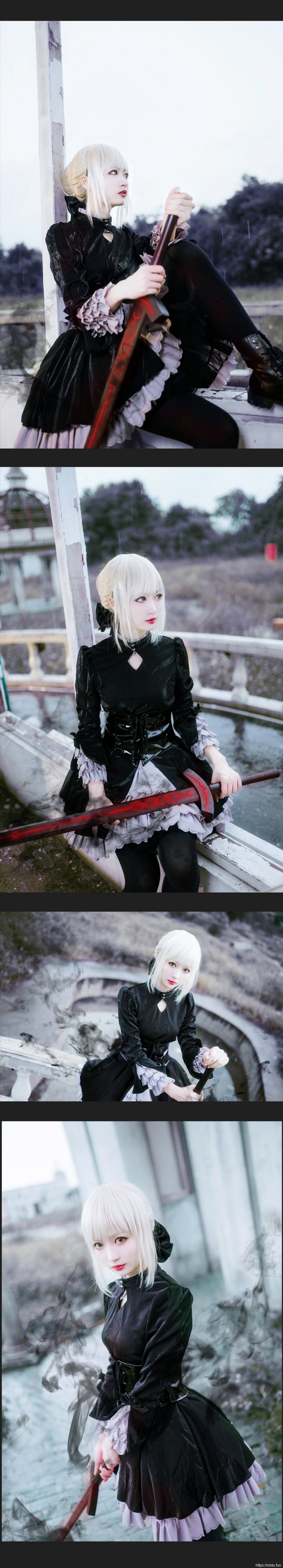 白皙美少女cosplay动漫人物亚瑟王肤如凝脂