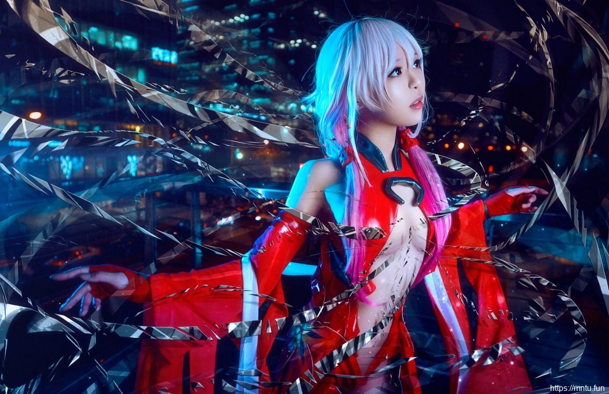 俊俏美女白皙美肌酥胸cosplay楪祈喷血十足