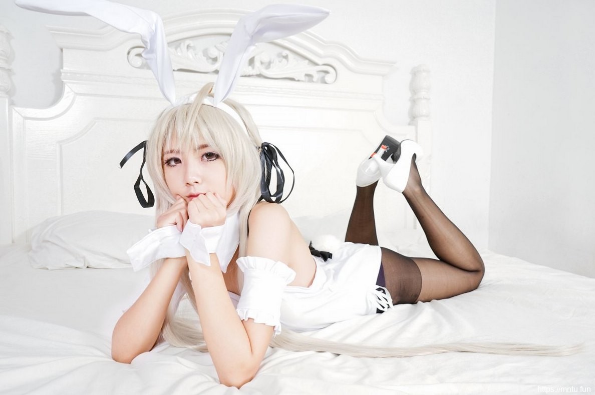 性感妩媚兔女郎cosplay春日野穹黑丝诱惑