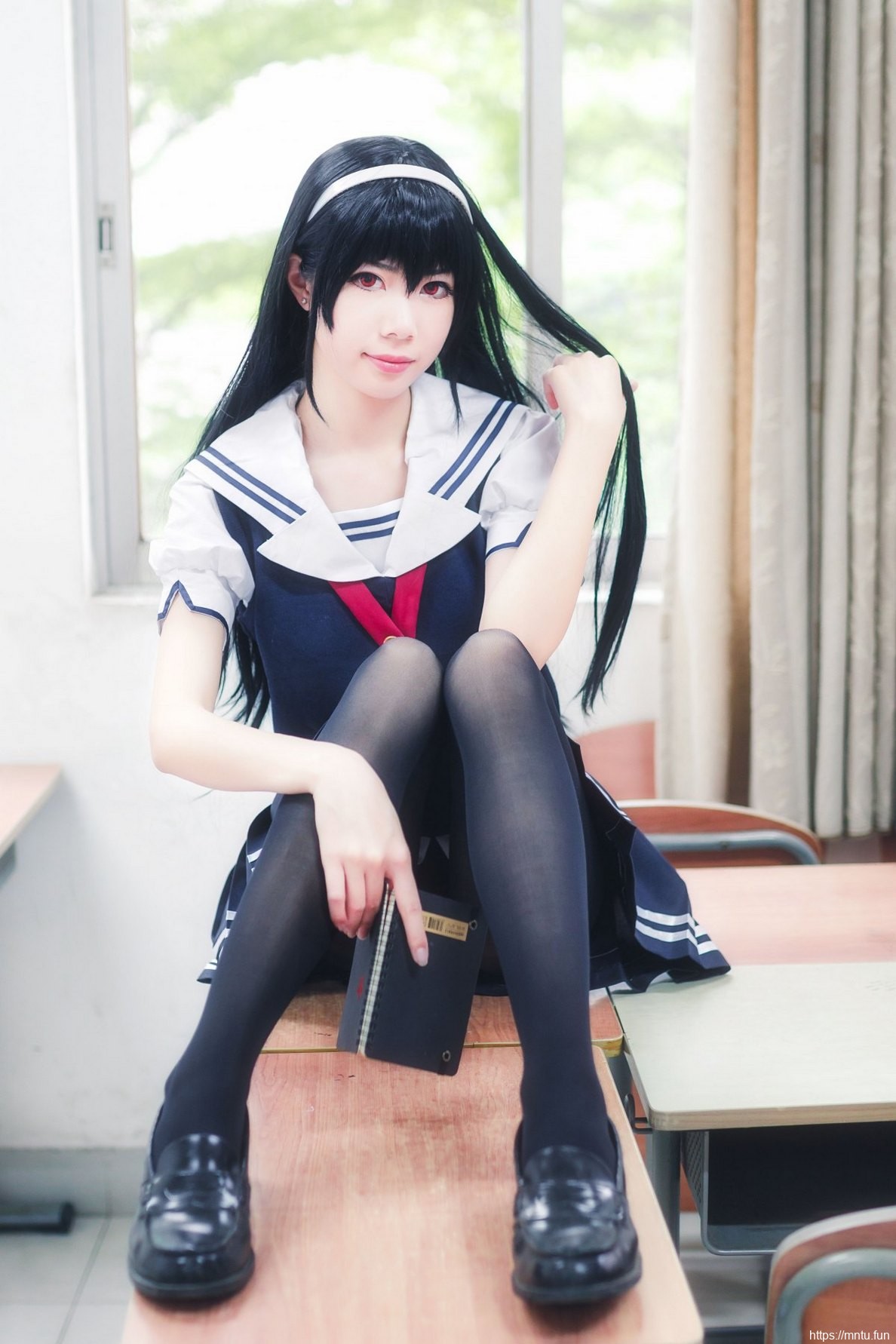 靓丽美女黑丝美腿完美身材cosplay霞之丘诗羽