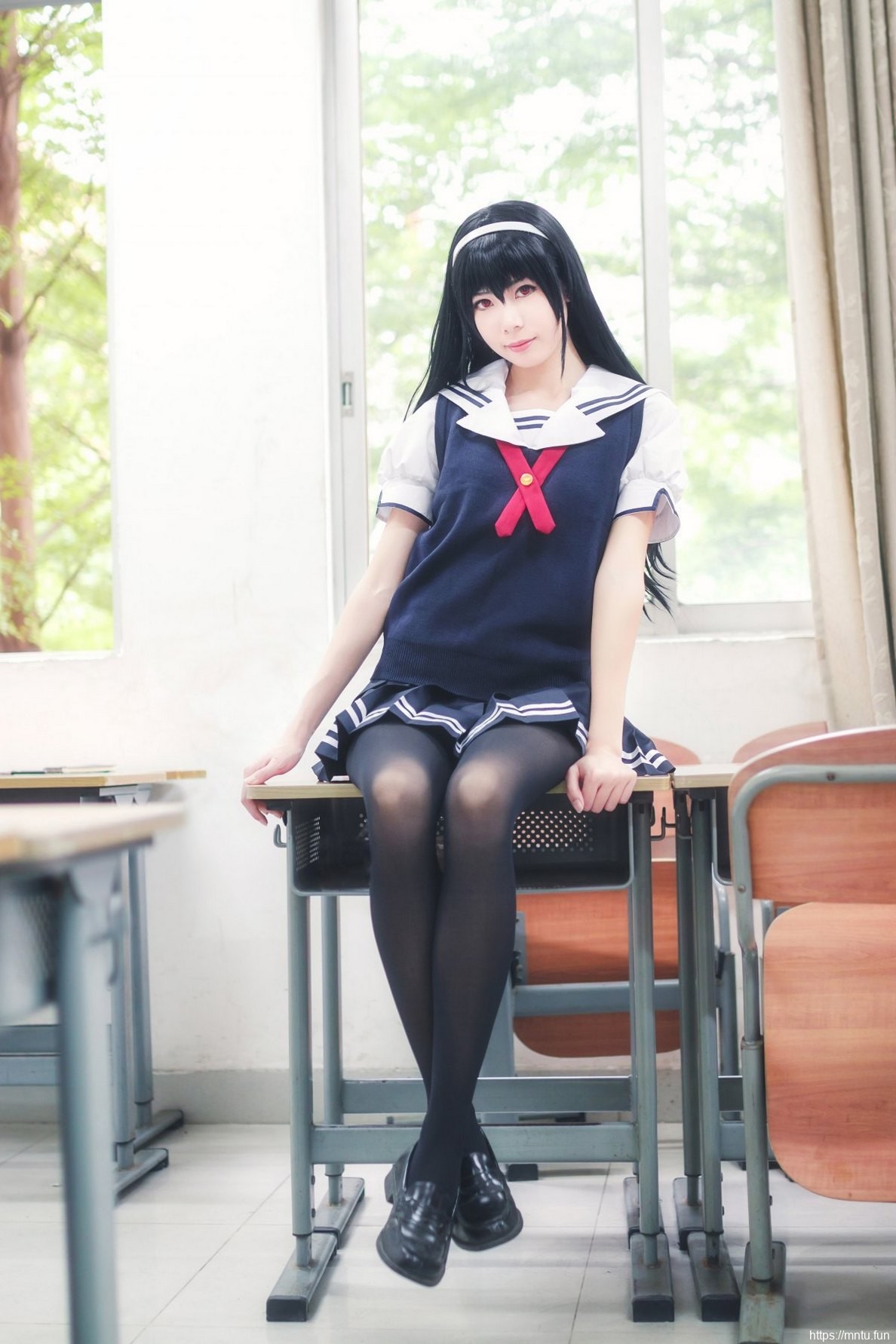 靓丽美女黑丝美腿完美身材cosplay霞之丘诗羽