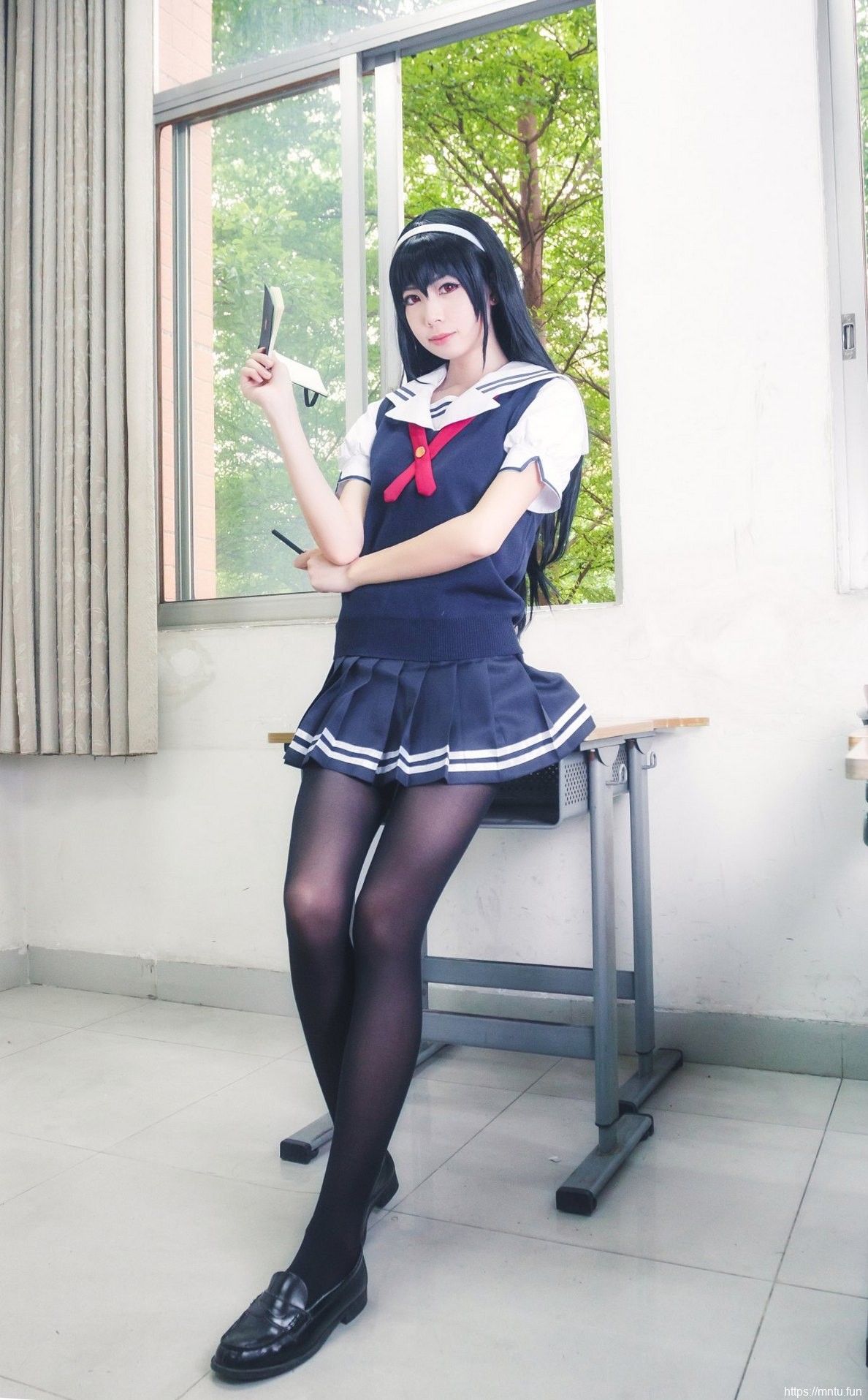 靓丽美女黑丝美腿完美身材cosplay霞之丘诗羽