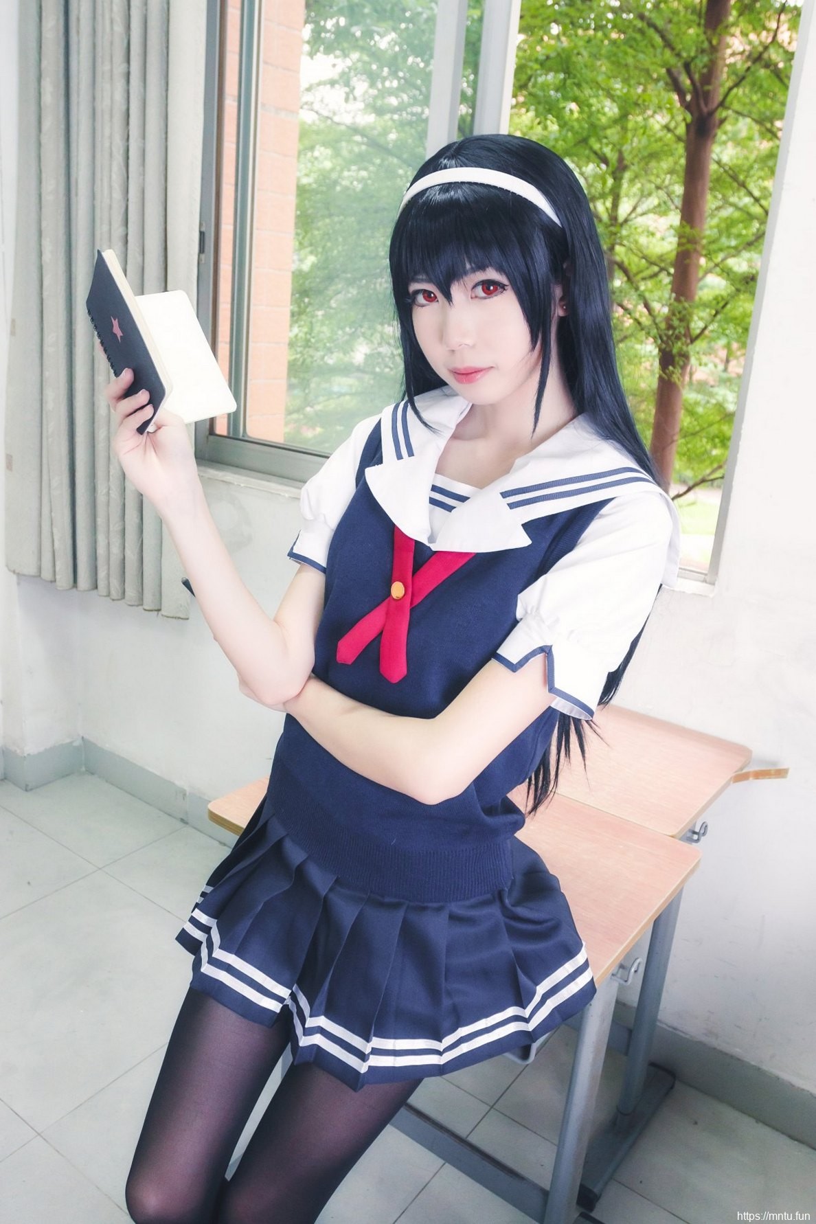 靓丽美女黑丝美腿完美身材cosplay霞之丘诗羽