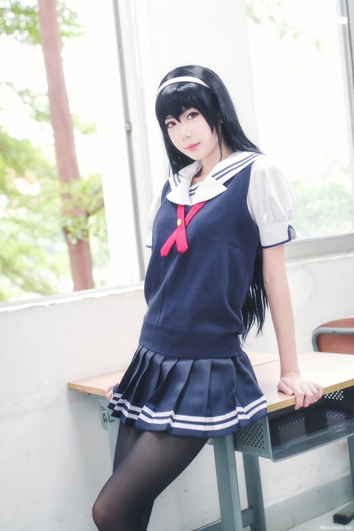 靓丽美女黑丝美腿完美身材cosplay霞之丘诗羽