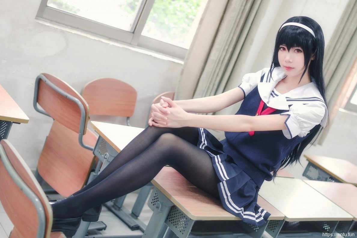 靓丽美女黑丝美腿完美身材cosplay霞之丘诗羽