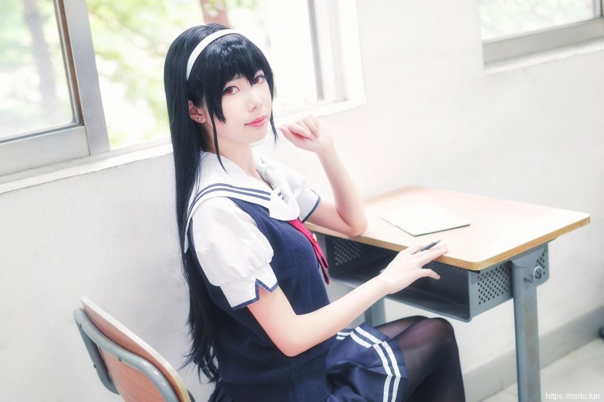 靓丽美女黑丝美腿完美身材cosplay霞之丘诗羽