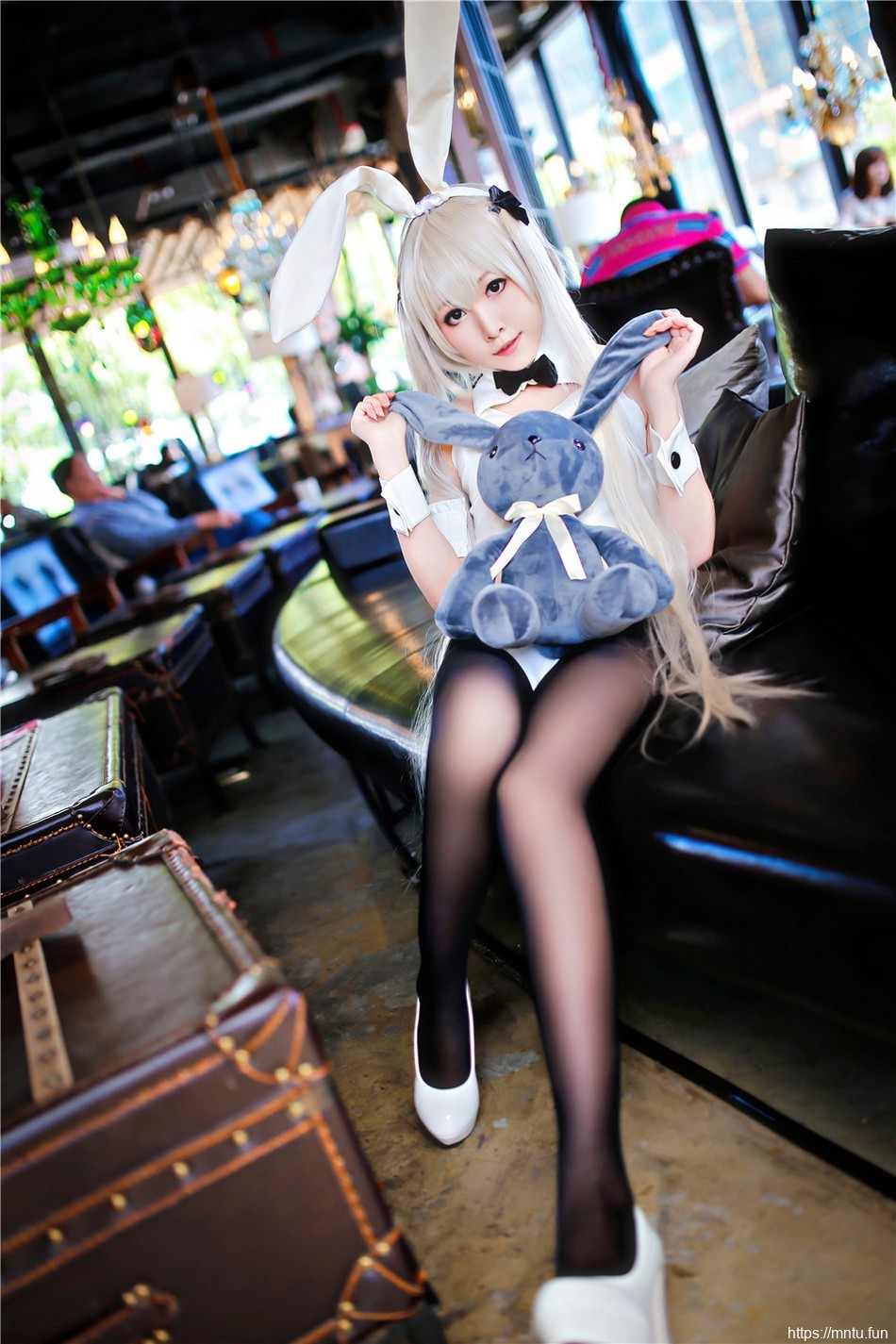 迷人美女黑丝美腿cosplay兔女郎春日野穹妩媚妖艳