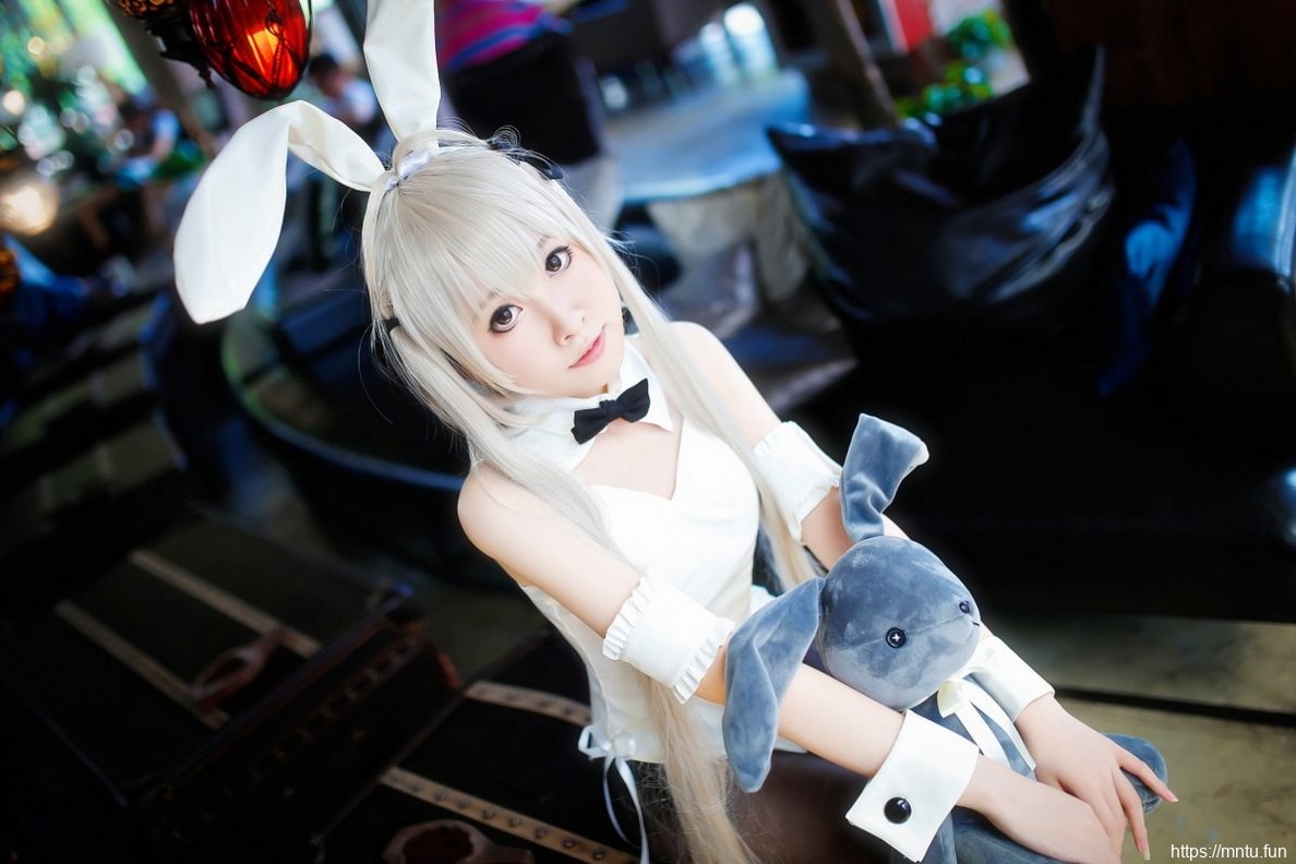 迷人美女黑丝美腿cosplay兔女郎春日野穹妩媚妖艳