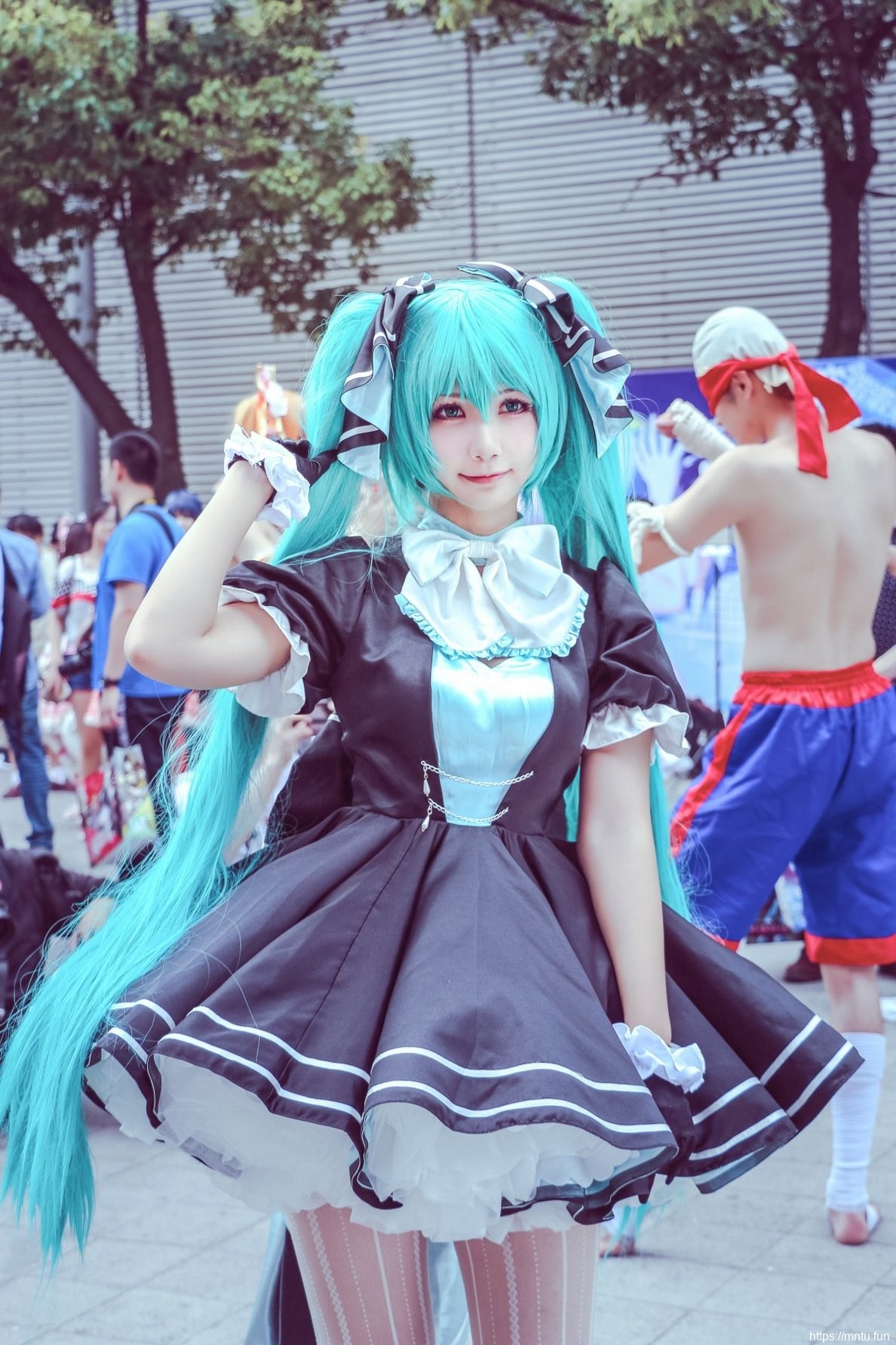 动漫展会靓丽美女cosplay动漫美女初音未来