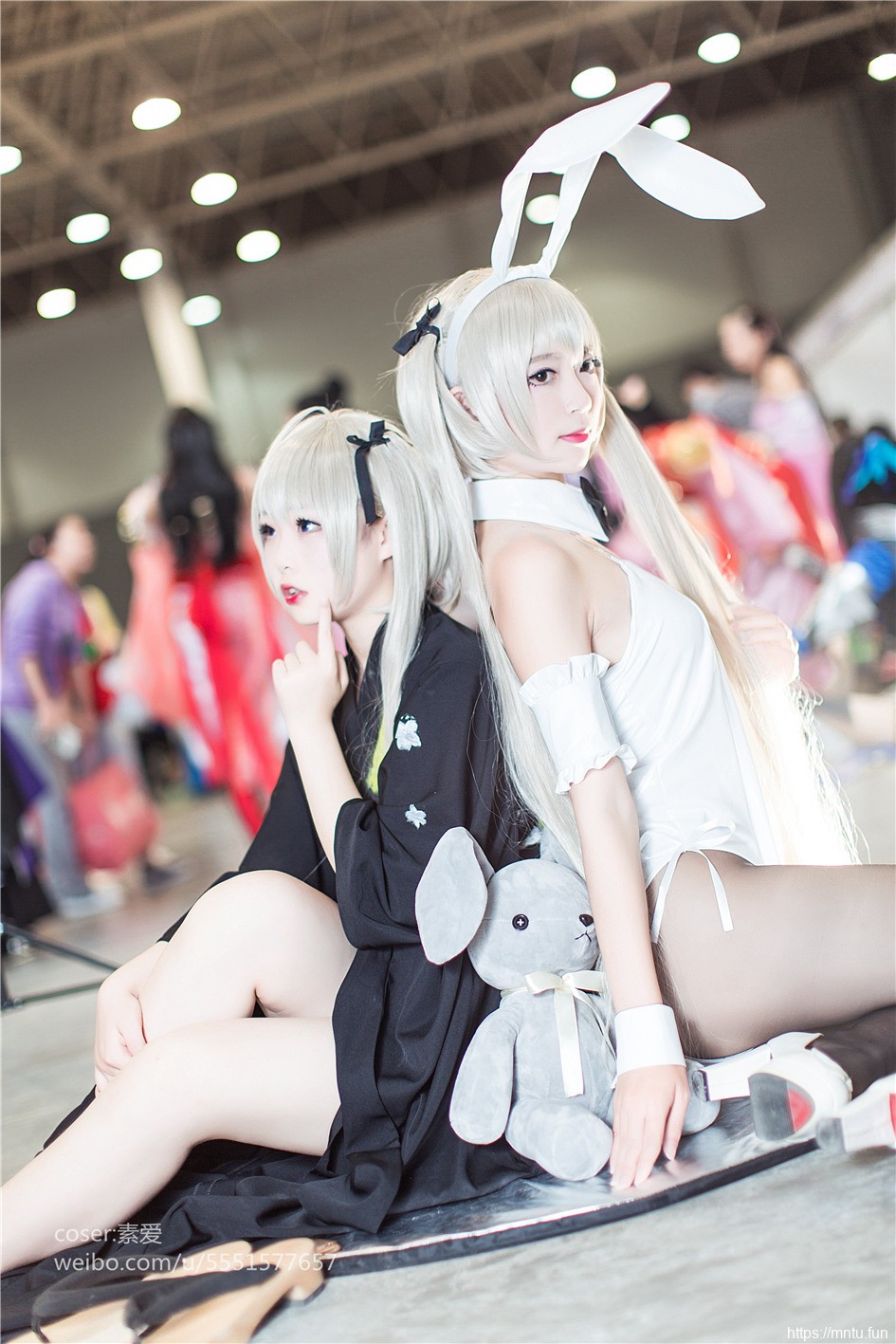 黑丝美腿美女cosplay性感兔女郎穹妹