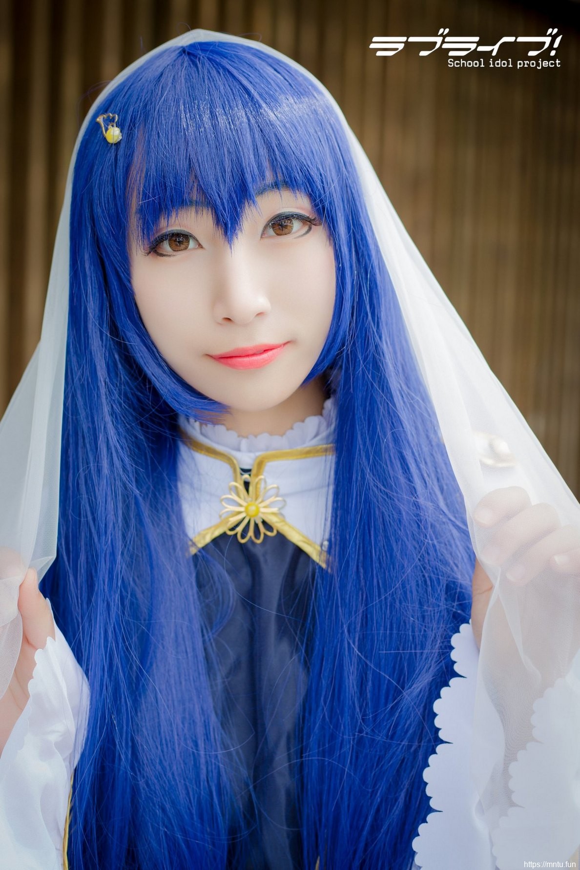 气质美女完美身材修女妆扮清新户外cosplay园田海未