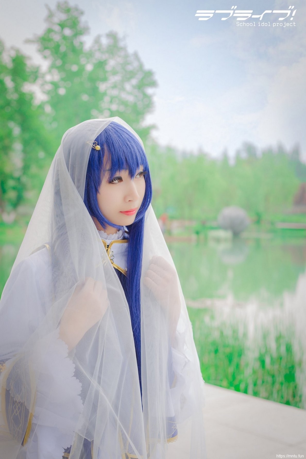 气质美女完美身材修女妆扮清新户外cosplay园田海未