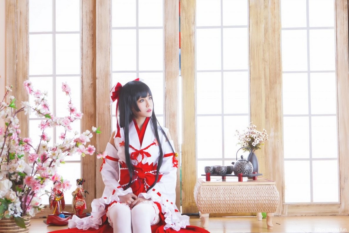 养眼美女cosplay少女咖啡枪神枪手菊理千姬