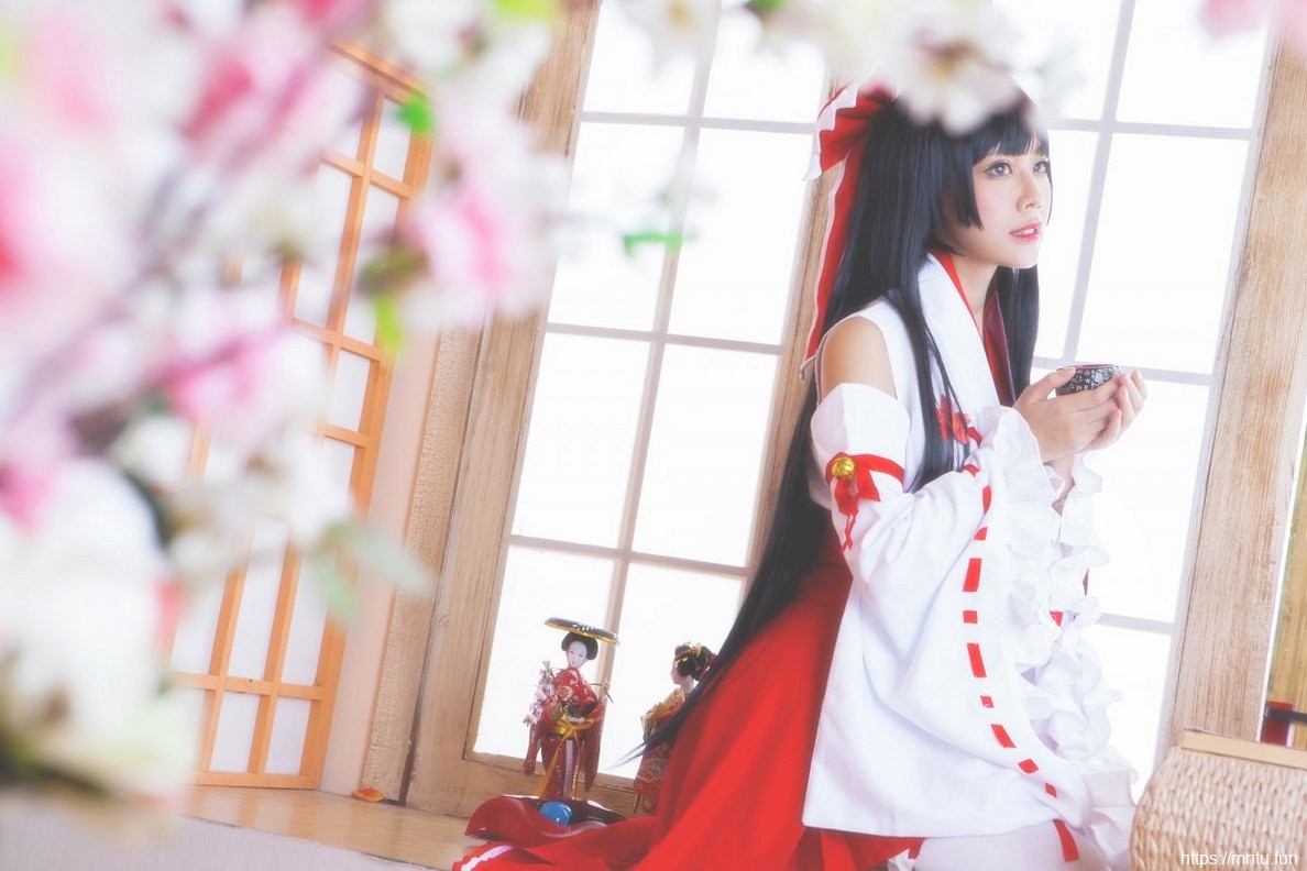 养眼美女cosplay少女咖啡枪神枪手菊理千姬