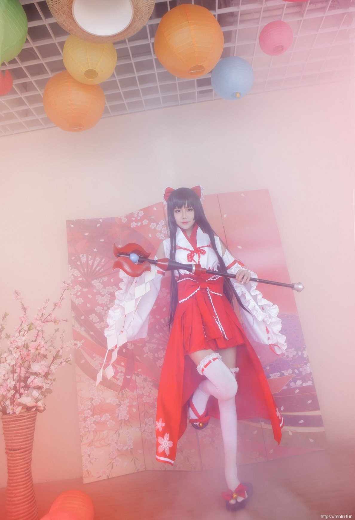 养眼美女cosplay少女咖啡枪神枪手菊理千姬