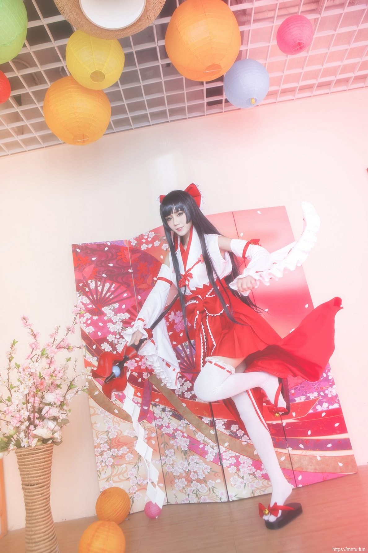 养眼美女cosplay少女咖啡枪神枪手菊理千姬