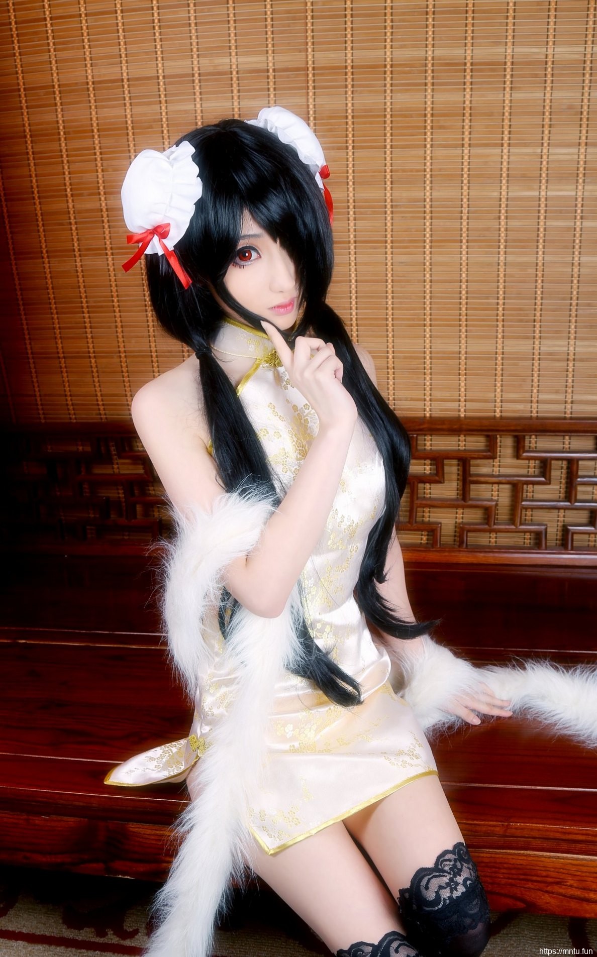 性感美女Cosplay时崎狂三旗袍写真照