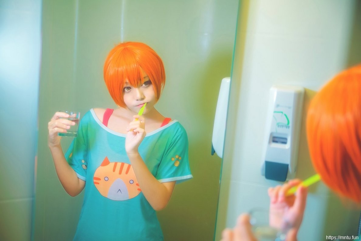 可爱美女Cosplay动漫人物星空凛睡衣美图