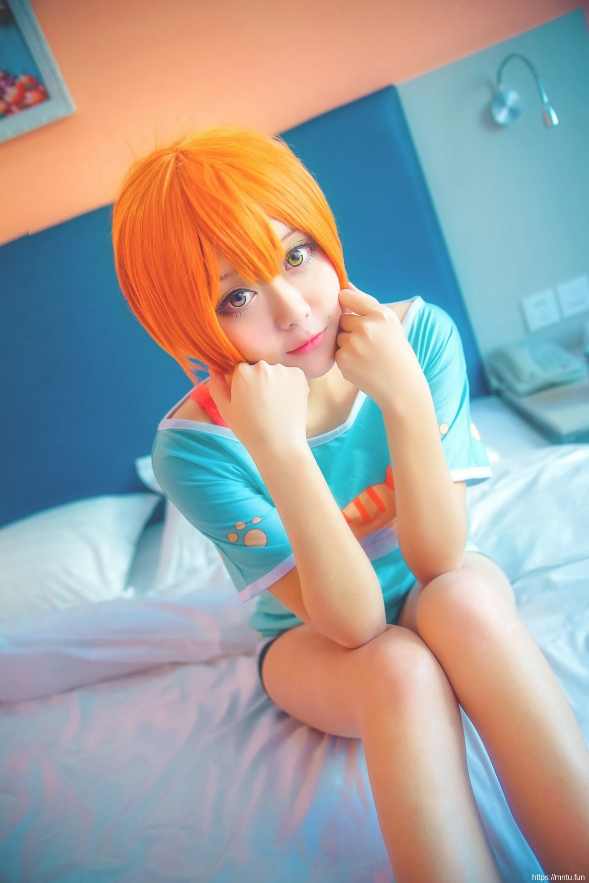 可爱美女Cosplay动漫人物星空凛睡衣美图