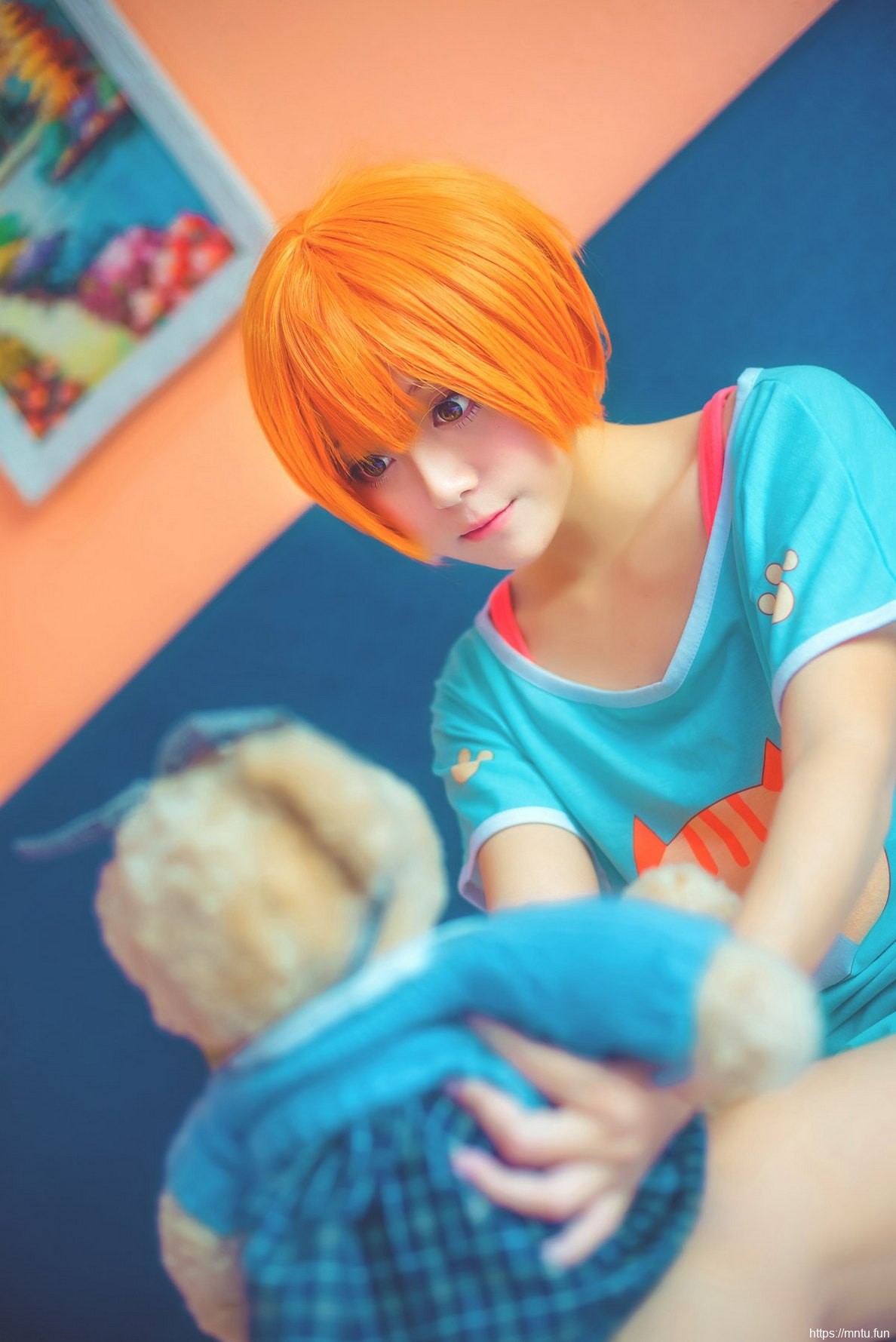 可爱美女Cosplay动漫人物星空凛睡衣美图