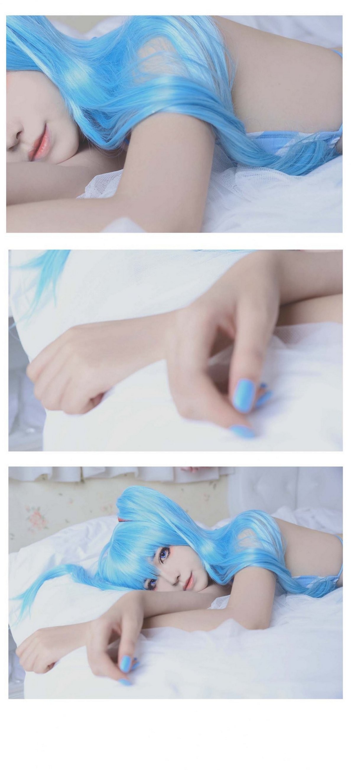 比基尼美女Cosplay虚拟偶像初音未来诱惑力十足