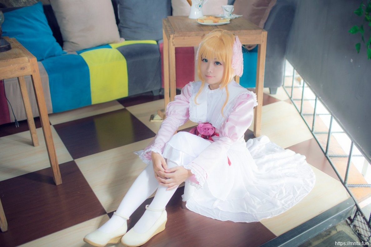 粉色装扮日本美女Cosplay木之本樱写真