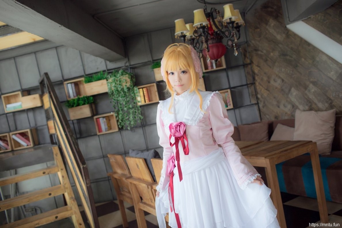 粉色装扮日本美女Cosplay木之本樱写真