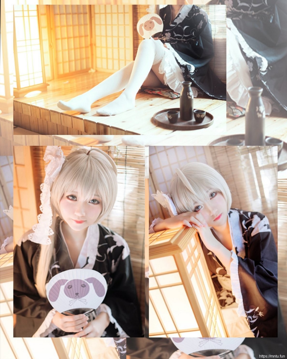 甜美少女Cosplay春日野穹显露白皙美肌