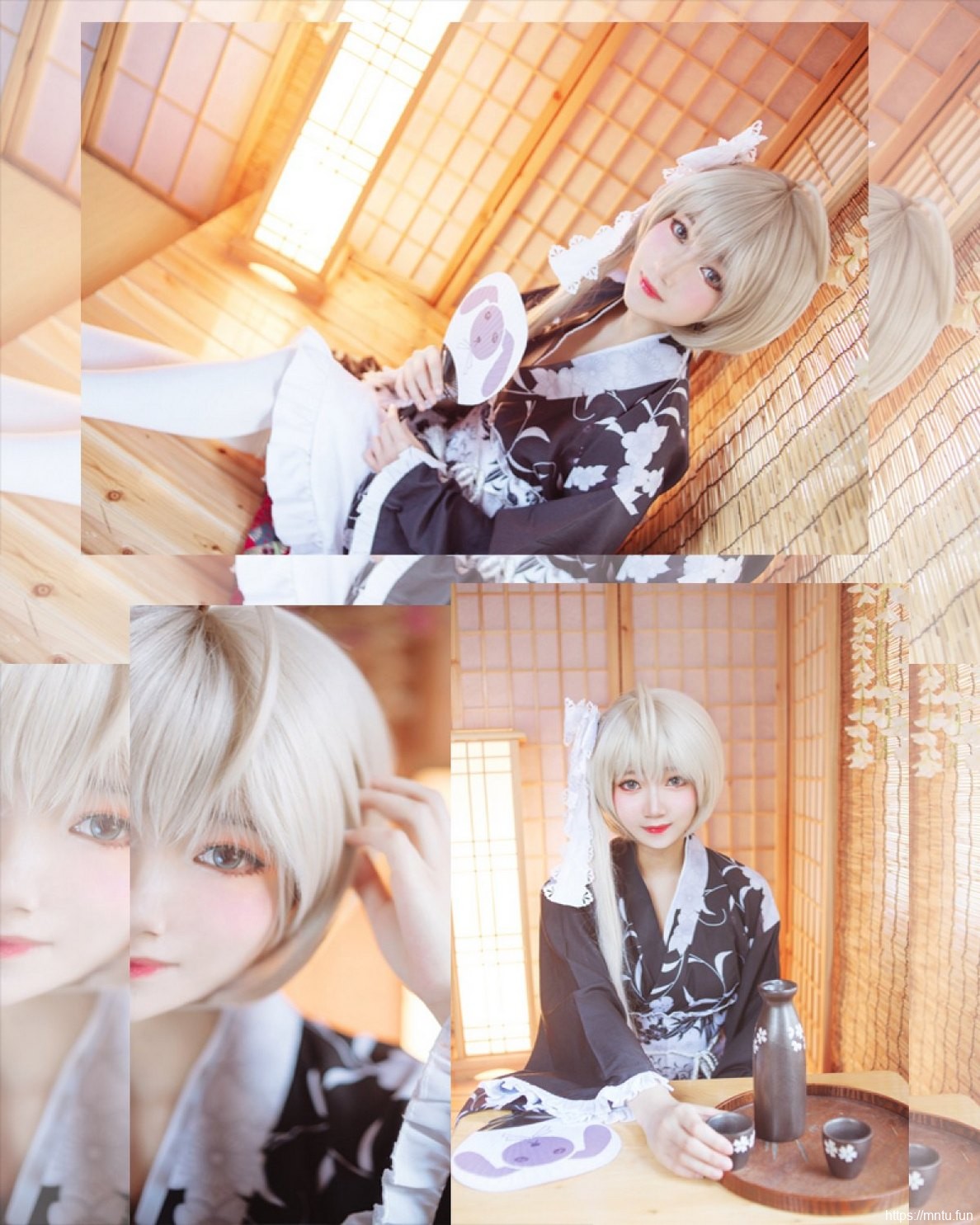 甜美少女Cosplay春日野穹显露白皙美肌