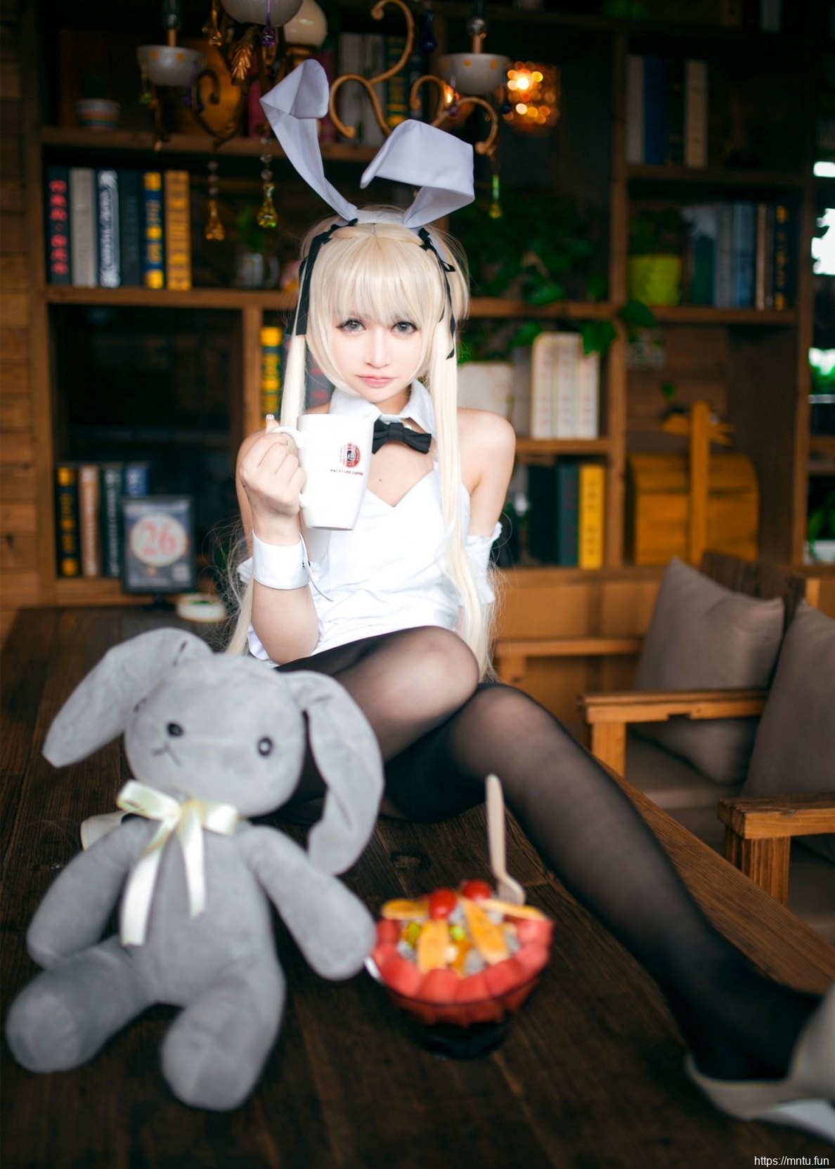 美女模特Cosplay春日野穹兔女郎写真