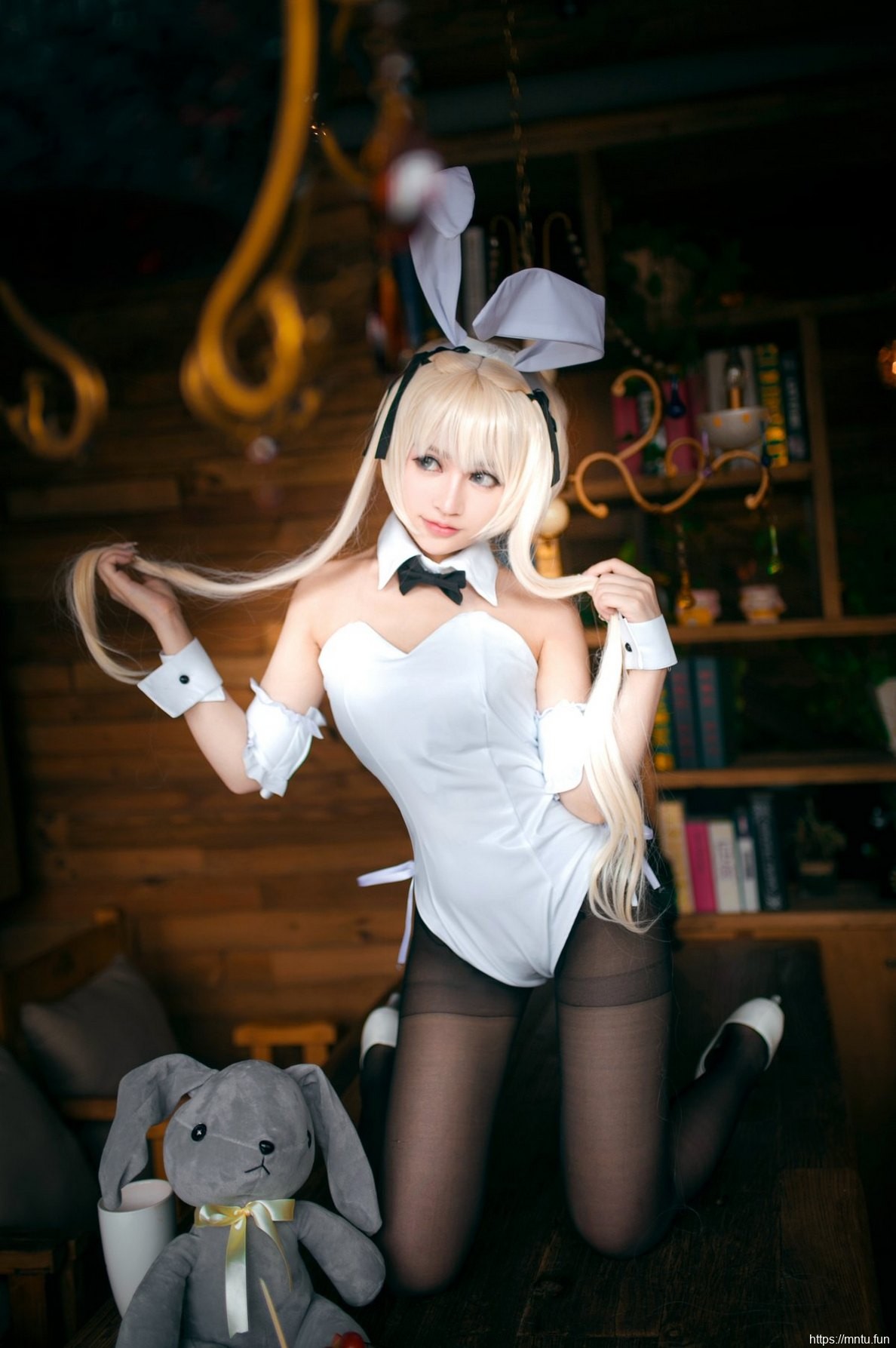 美女模特Cosplay春日野穹兔女郎写真