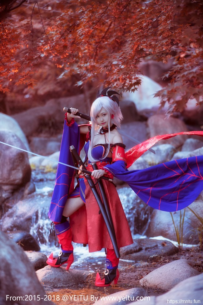 萌妹子汐颜玲COS扮演Fate-Grand-Order宫本武藏