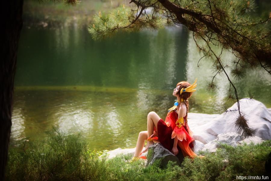 性感美女桃昔cosplay王者荣耀大乔古风裸足