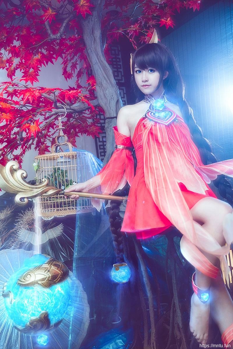 绝色美女桃昔cos王者荣耀大乔伊势巫女