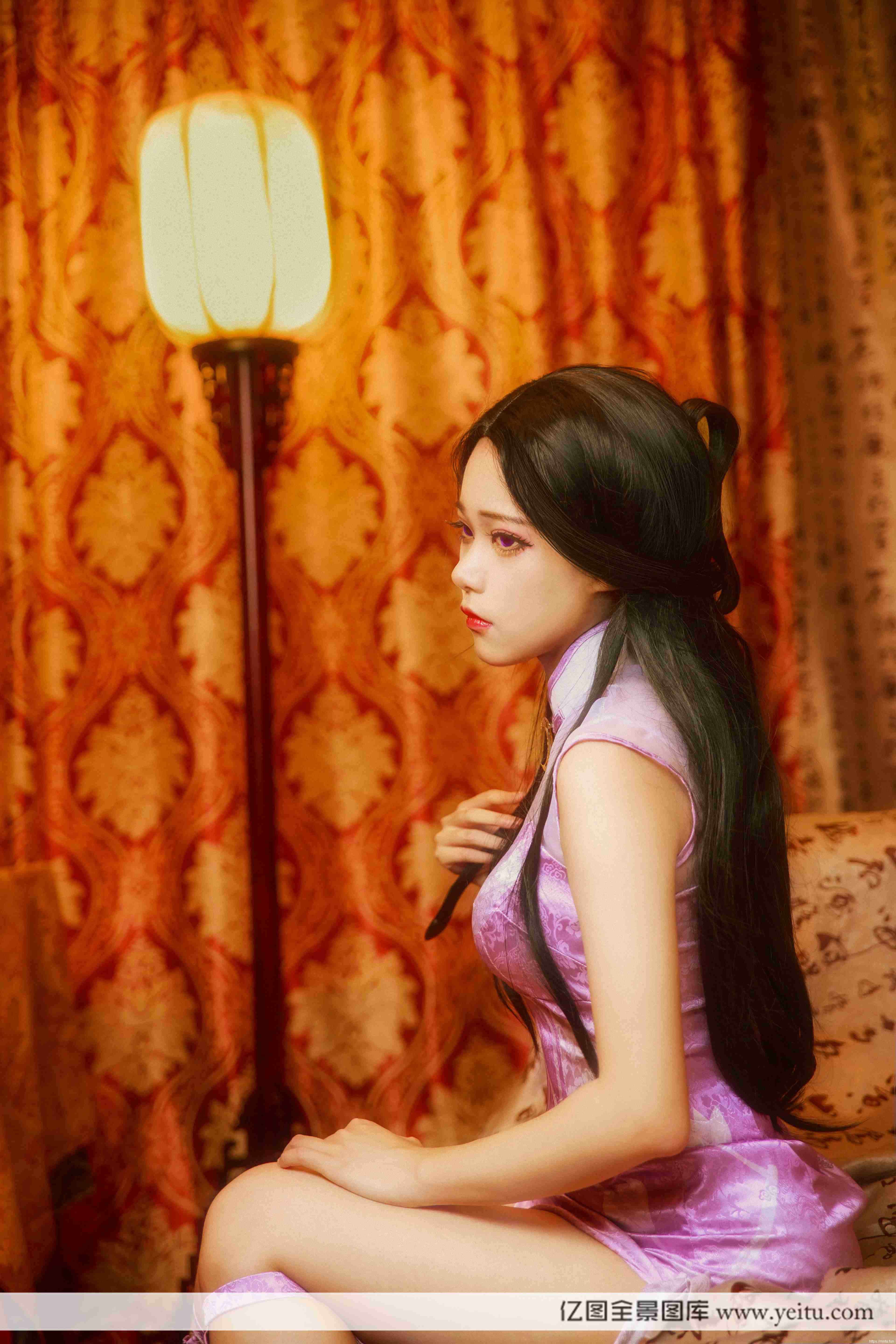 长发美女doki麦可COSPLAY王者荣耀露娜